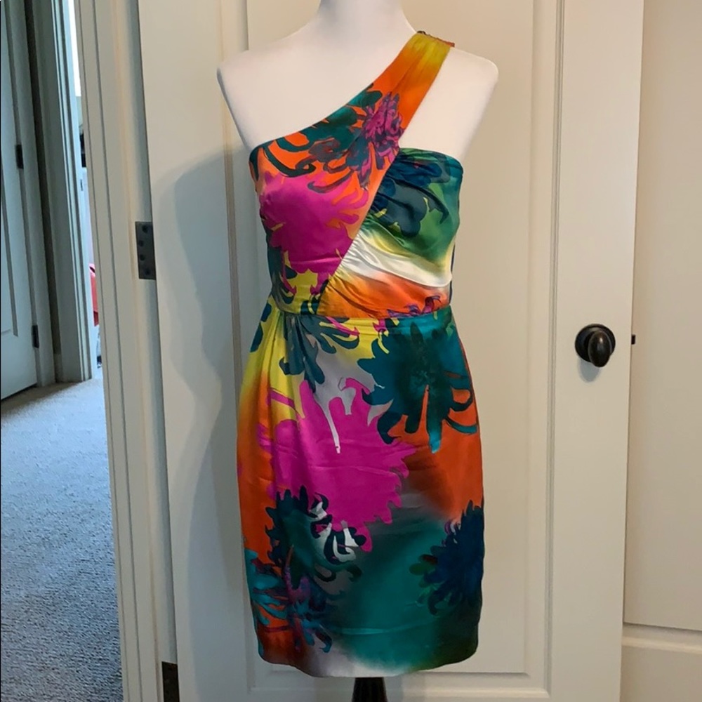 Stunning colorful Trina Turk Size 4 asymmetrical